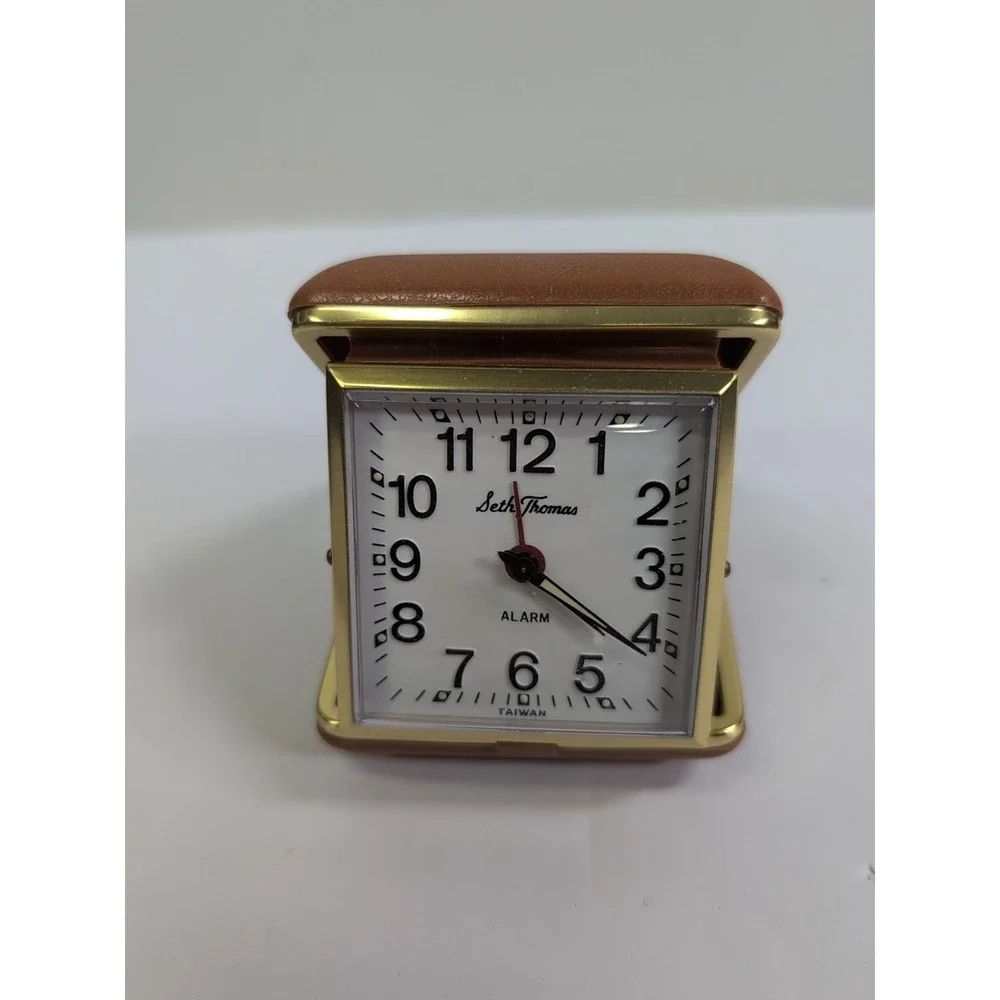 Vintage Seth Thomas Folding Travel‎ Alarm Clock - 3
